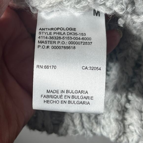 ProjectAJ117 Anthropologie Sweater Gray Wool Mohair Drapey Cowl Neck Cozy M - Picture 7 of 8